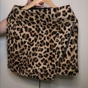 H&M Asymmetrical Cheetah Print Skirt